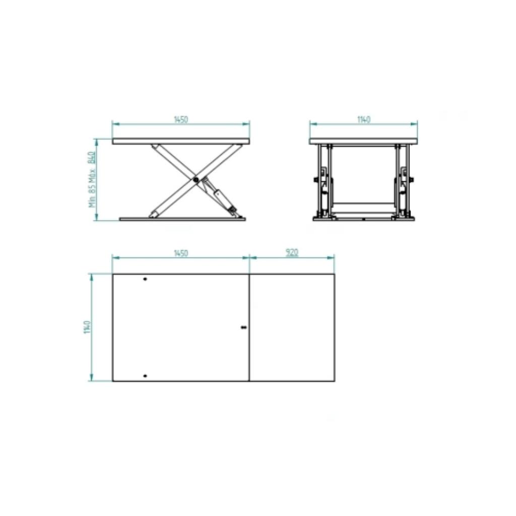 Mesa elevadora eléctrica Extraplana 1.000 kg con rampa 4
